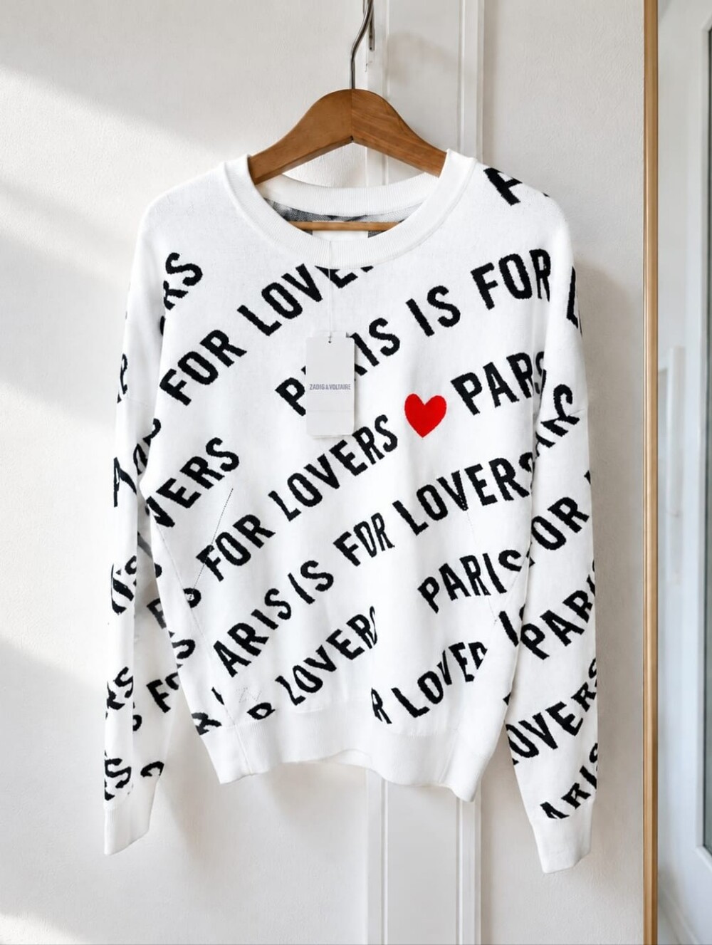 NWT Zadig & Voltaire PTP 21 - Anouk "Paris Is For Lovers" Sweater | 100% Cotton